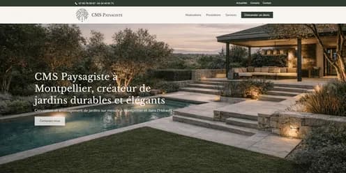 Site internet réalisé par Comtrast - CMS Aménagement, paysagisme et aménagement extérieur