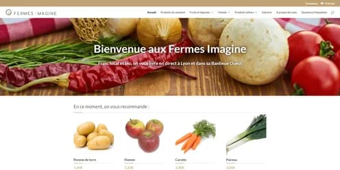 Site internet réalisé par Comtrast - Fermes Imagine, boutique en ligne de produits fermiers